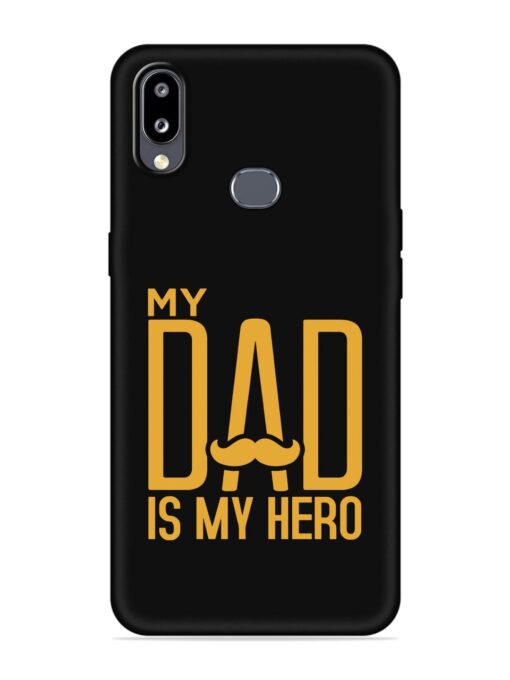 My Dad Is My Hero Embossed Soft Silicone Case for Samsung Galaxy M01S Zapvi