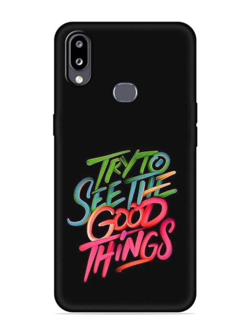 Try To See The Good Things Embossed Soft Silicone Case for Samsung Galaxy M01S Zapvi