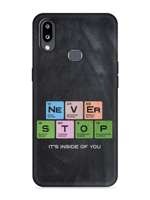 Never Stop It'S Inside Of You Embossed Soft Silicone Case for Samsung Galaxy M01S