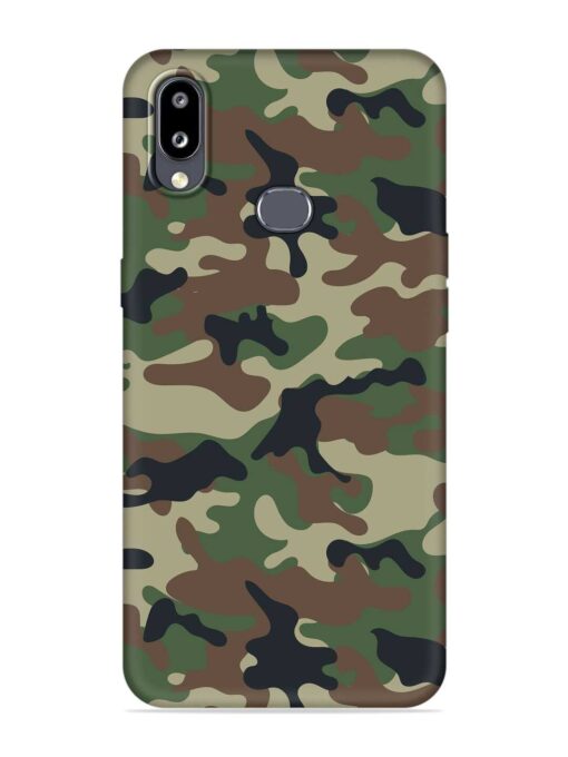 Army Military Camouflage Dark Green Embossed Soft Silicone Case for Samsung Galaxy M01S