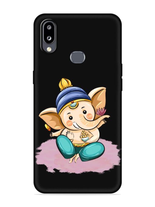 Bal Ganesh Vector Art Embossed Soft Silicone Case for Samsung Galaxy M01S