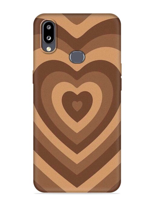 Brown Heart Embossed Soft Silicone Case for Samsung Galaxy M01S