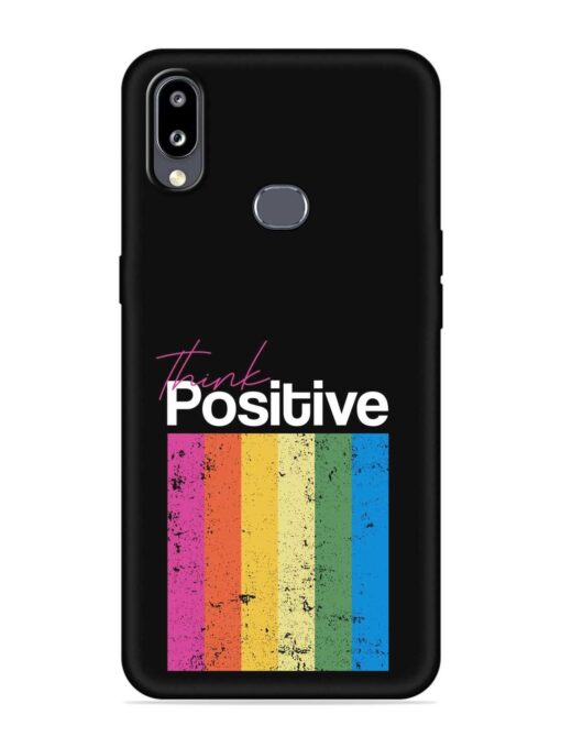 Think Positive Typography Embossed Soft Silicone Case for Samsung Galaxy M01S