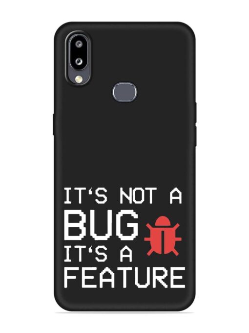 Not Bug Feature Embossed Soft Silicone Case for Samsung Galaxy M01S Zapvi