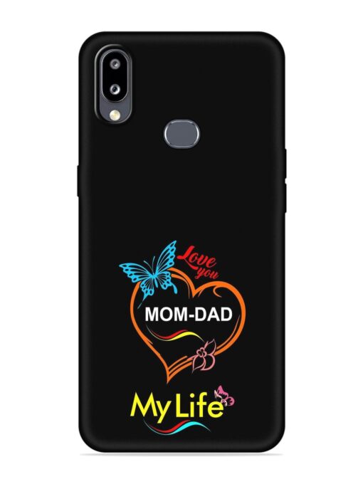 Love You Mom Dad Embossed Soft Silicone Case for Samsung Galaxy M01S Zapvi