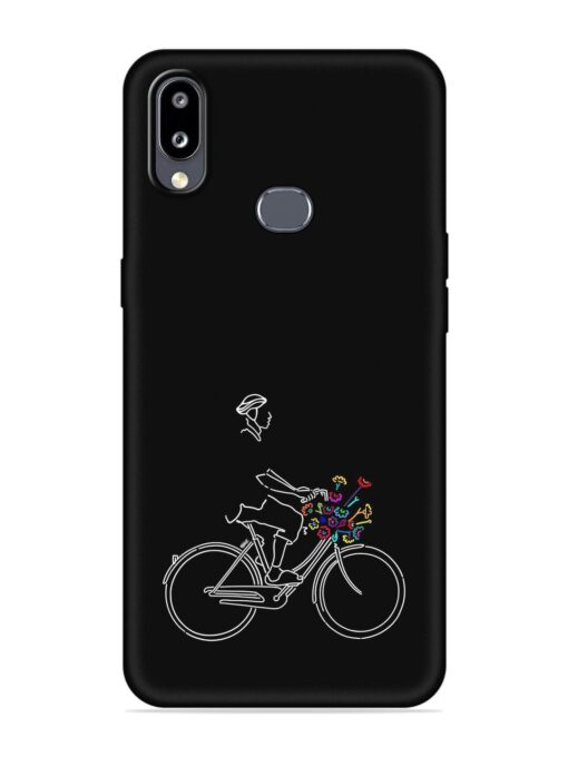 Minimalist Cycle Art Embossed Soft Silicone Case for Samsung Galaxy M01S Zapvi