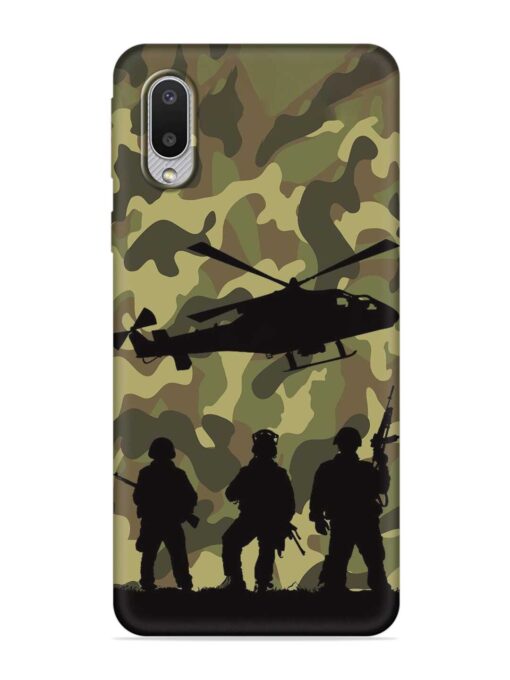 Army Heros Embossed Soft Silicone Case for Samsung Galaxy M02