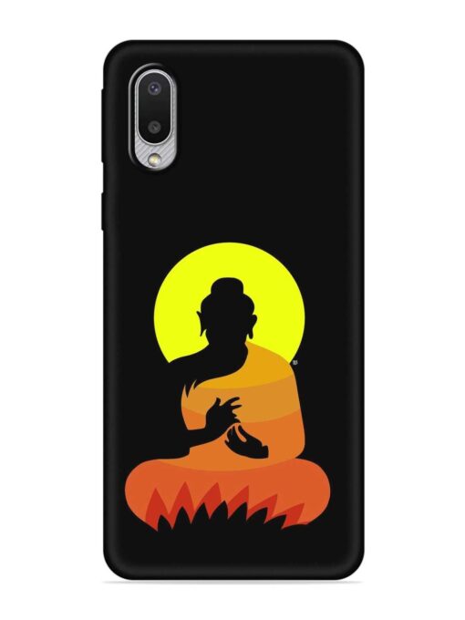 Buddha Art Black Embossed Soft Silicone Case for Samsung Galaxy M02 Zapvi