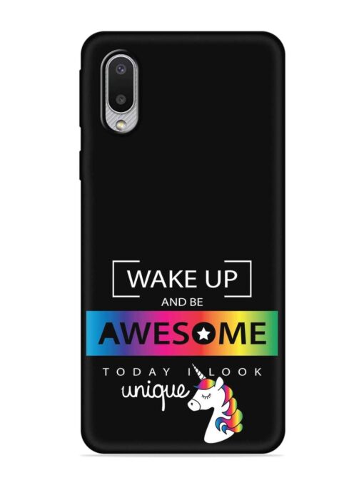 Inspirational Quote Unicorn Embossed Soft Silicone Case for Samsung Galaxy M02 Zapvi