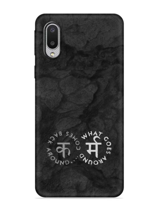 Karma Hindi Word Embossed Soft Silicone Case for Samsung Galaxy M02 Zapvi