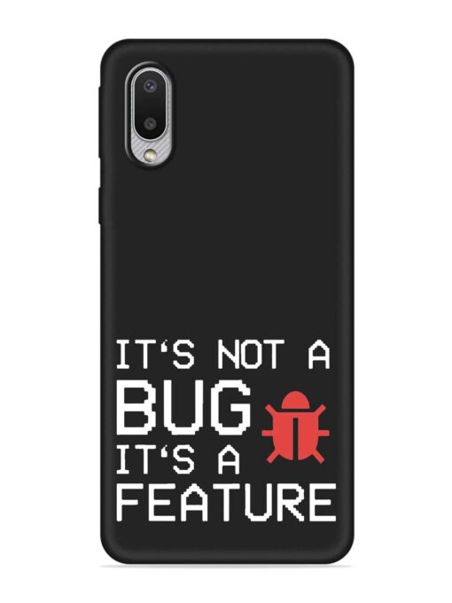 Not Bug Feature Embossed Soft Silicone Case for Samsung Galaxy M02 Zapvi