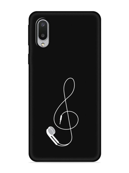 Music Earphone Vector Embossed Soft Silicone Case for Samsung Galaxy M02