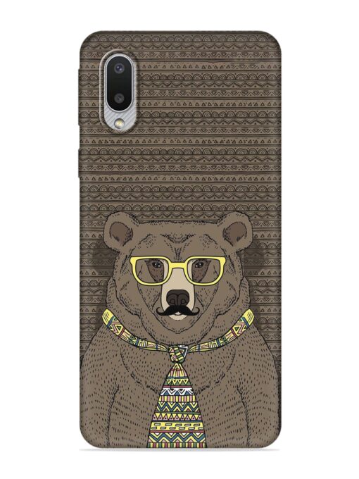 Grizzly Bear Embossed Soft Silicone Case for Samsung Galaxy M02 Zapvi