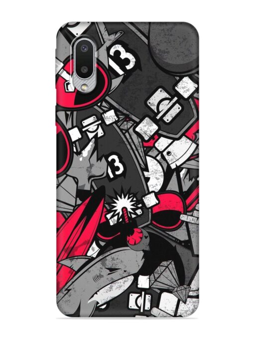 Fictional Doodle Embossed Soft Silicone Case for Samsung Galaxy M02 Zapvi