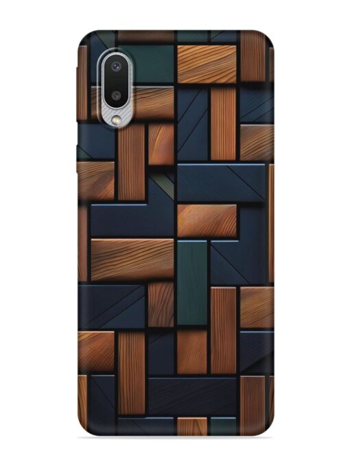 Wooden Background Cubes Embossed Soft Silicone Case for Samsung Galaxy M02 Zapvi