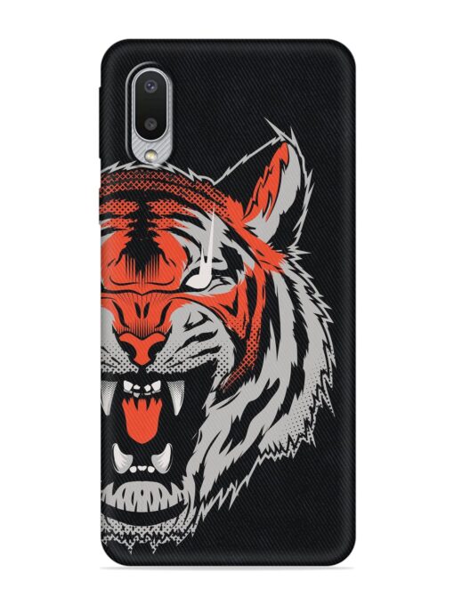 Tiger Aggression Embossed Soft Silicone Case for Samsung Galaxy M02 Zapvi