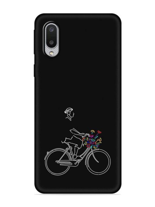 Minimalist Cycle Art Embossed Soft Silicone Case for Samsung Galaxy M02