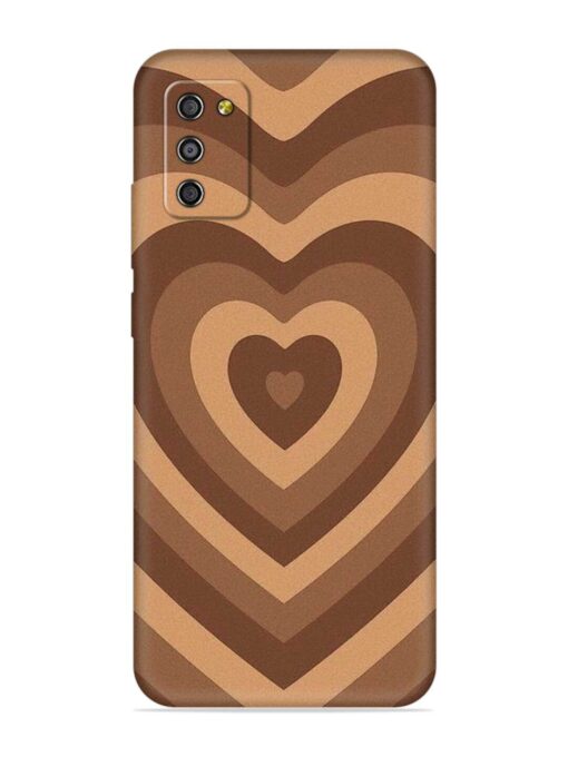 Brown Heart Embossed Soft Silicone Case for Samsung Galaxy M02S Zapvi