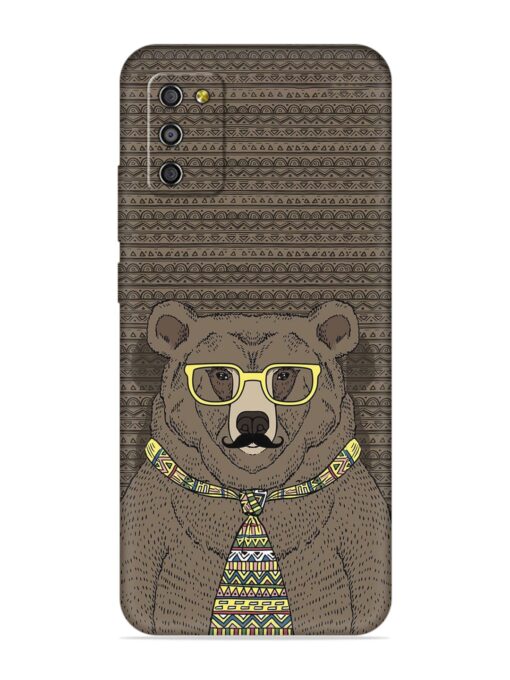 Grizzly Bear Embossed Soft Silicone Case for Samsung Galaxy M02S Zapvi