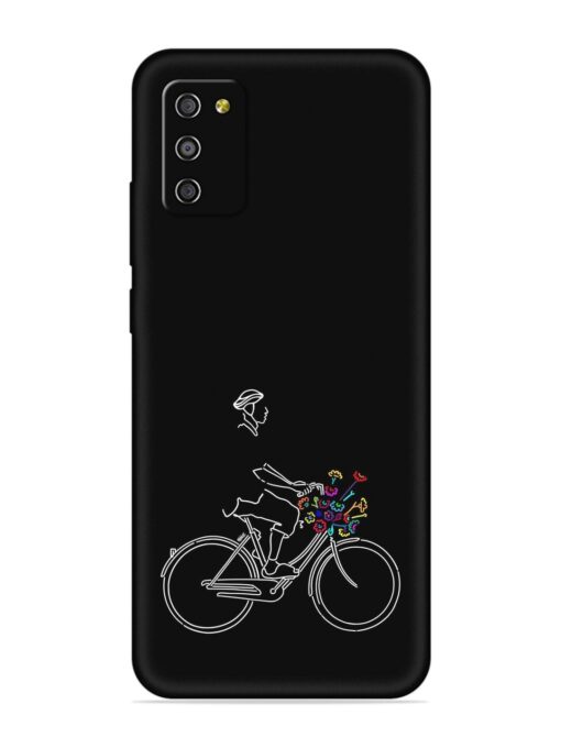 Minimalist Cycle Art Embossed Soft Silicone Case for Samsung Galaxy M02S