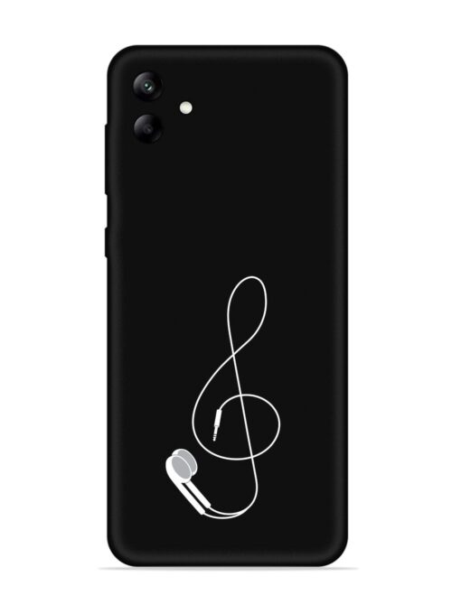 Music Earphone Vector Embossed Soft Silicone Case for Samsung Galaxy M04 Zapvi