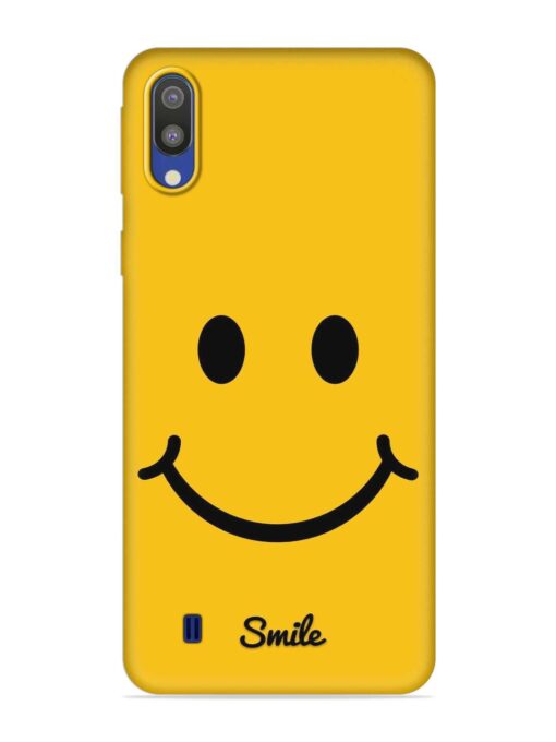 Yellow Smiley Embossed Soft Silicone Case for Samsung Galaxy M10