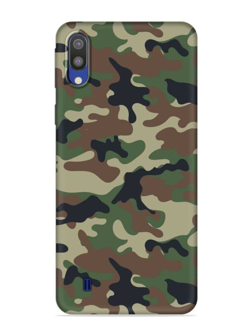 Army Military Camouflage Dark Green Embossed Soft Silicone Case for Samsung Galaxy M10