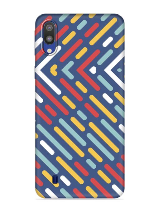 Colored Lines Embossed Soft Silicone Case for Samsung Galaxy M10