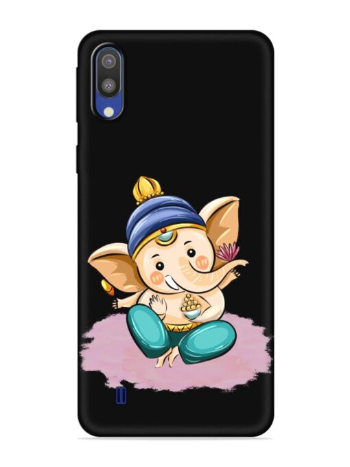 Bal Ganesh Vector Art Embossed Soft Silicone Case for Samsung Galaxy M10