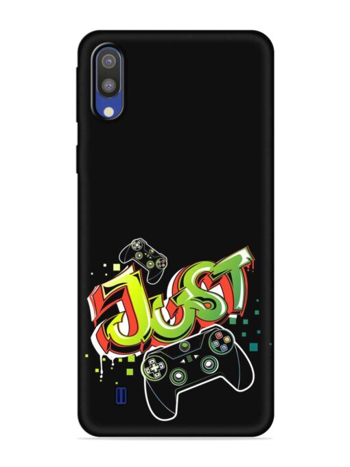 Graffiti Gamepad Illustration Embossed Soft Silicone Case for Samsung Galaxy M10