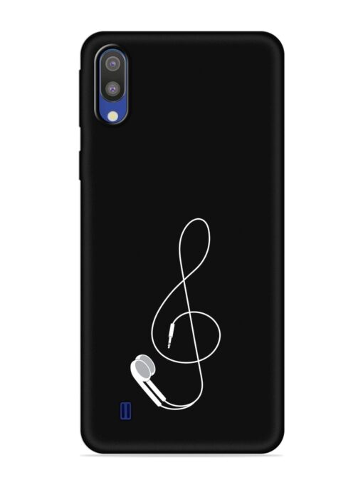 Music Earphone Vector Embossed Soft Silicone Case for Samsung Galaxy M10 Zapvi