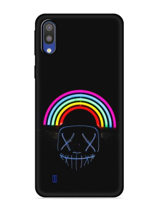 Mask Rainbow Embossed Soft Silicone Case for Samsung Galaxy M10 Zapvi