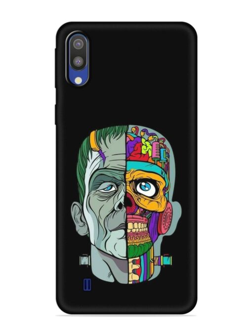 Men Vs Skull Embossed Soft Silicone Case for Samsung Galaxy M10