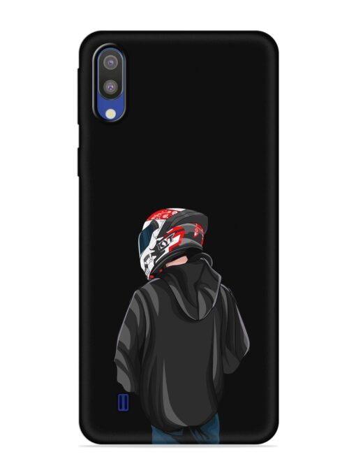 Motorcycle Rider Embossed Soft Silicone Case for Samsung Galaxy M10