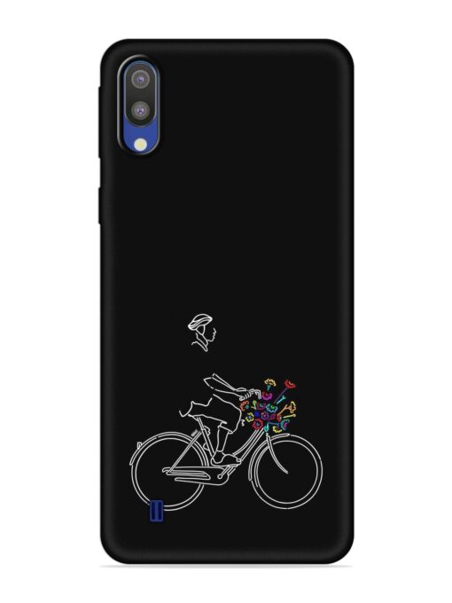 Minimalist Cycle Art Embossed Soft Silicone Case for Samsung Galaxy M10 Zapvi