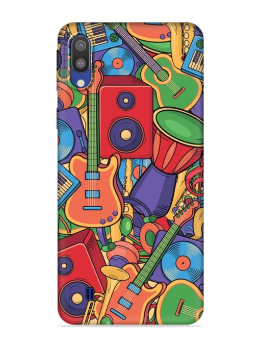 Colorful Music Art Embossed Soft Silicone Case for Samsung Galaxy M10