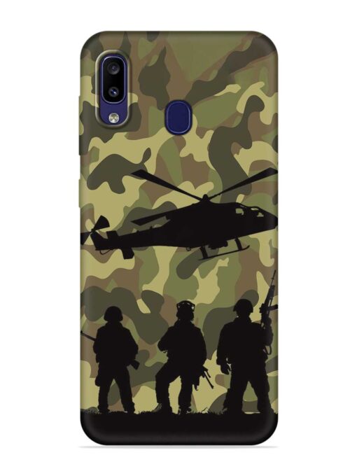 Army Heros Embossed Soft Silicone Case for Samsung Galaxy M10S