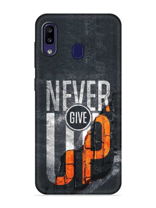 Never Give Up Embossed Soft Silicone Case for Samsung Galaxy M10S