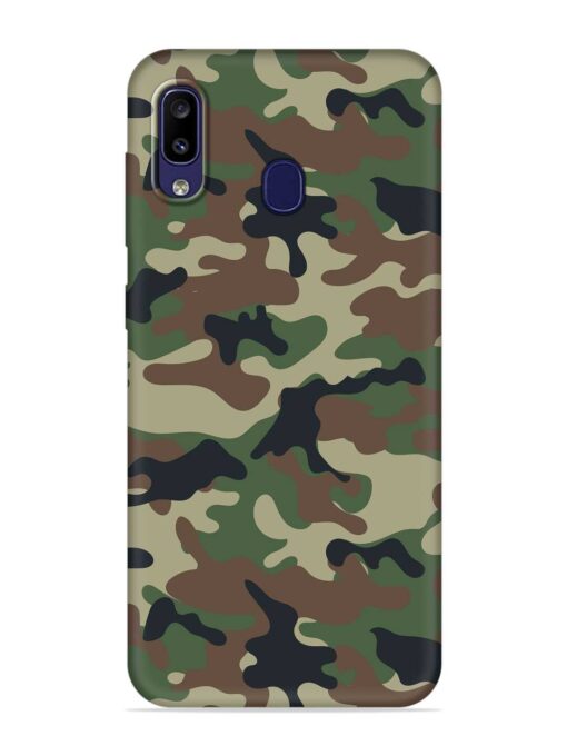 Army Military Camouflage Dark Green Embossed Soft Silicone Case for Samsung Galaxy M10S