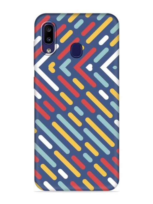 Colored Lines Embossed Soft Silicone Case for Samsung Galaxy M10S Zapvi