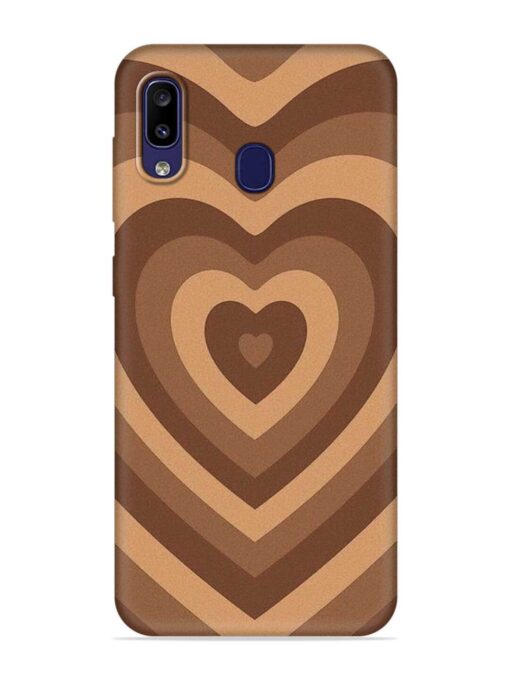 Brown Heart Embossed Soft Silicone Case for Samsung Galaxy M10S Zapvi