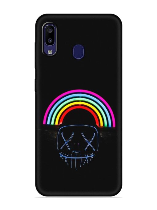 Mask Rainbow Embossed Soft Silicone Case for Samsung Galaxy M10S