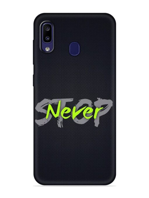 Never Stop Embossed Soft Silicone Case for Samsung Galaxy M10S Zapvi