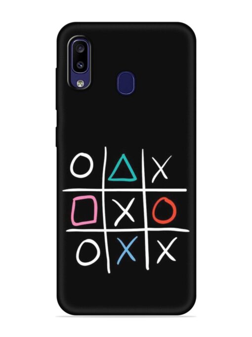 Super Neon Tic-Tac-Toe Embossed Soft Silicone Case for Samsung Galaxy M10S Zapvi