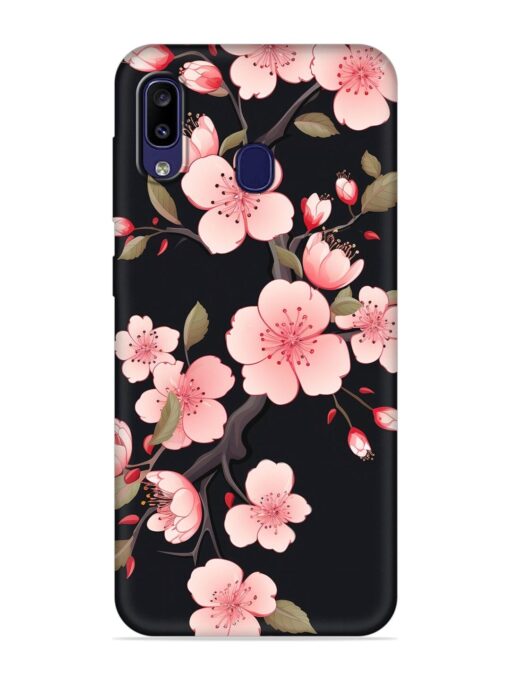 Cherry Blossom Embossed Soft Silicone Case for Samsung Galaxy M10S Zapvi