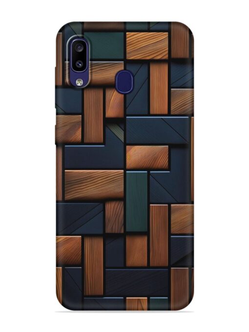 Wooden Background Cubes Embossed Soft Silicone Case for Samsung Galaxy M10S Zapvi