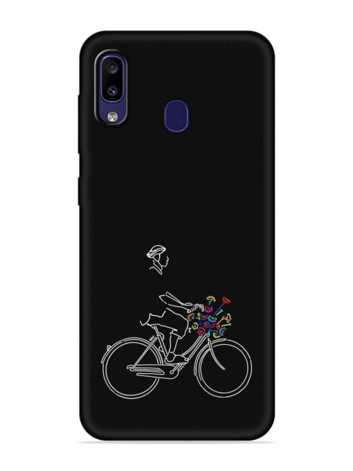 Minimalist Cycle Art Embossed Soft Silicone Case for Samsung Galaxy M10S