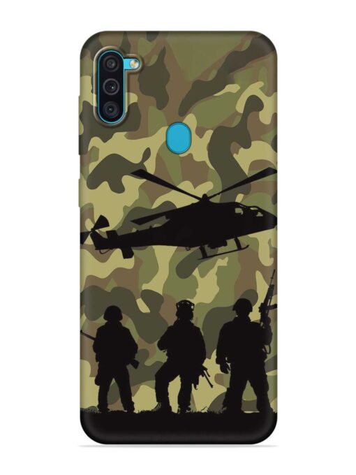 Army Heros Embossed Soft Silicone Case for Samsung Galaxy M11 Zapvi