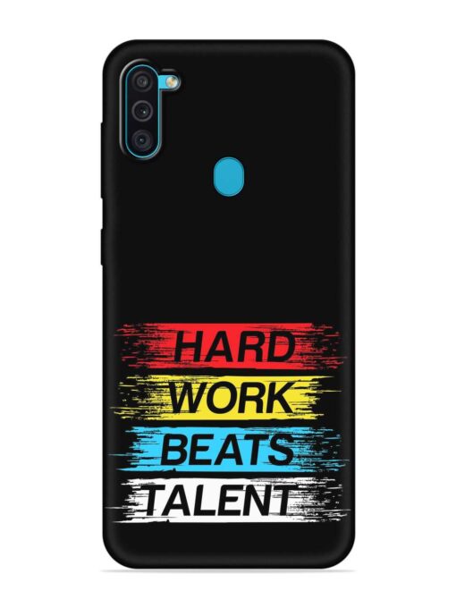 Hard Work Beats Embossed Soft Silicone Case for Samsung Galaxy M11