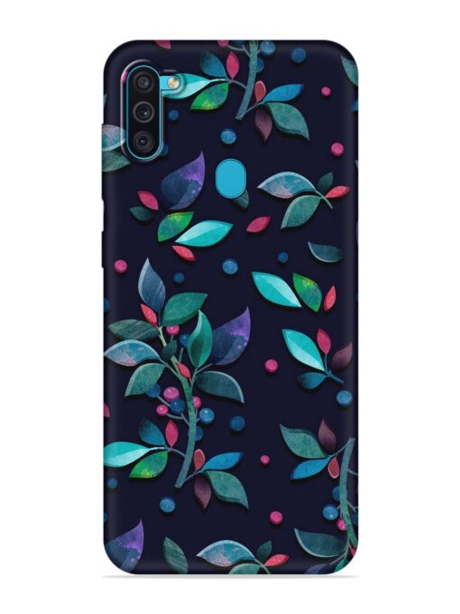 Decorative Watercolor Flower Embossed Soft Silicone Case for Samsung Galaxy M11